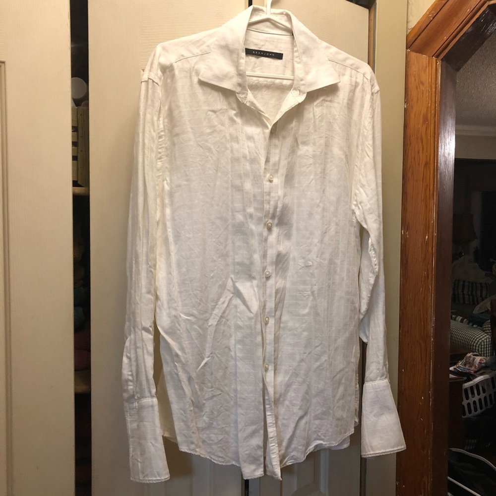 Men’s Sean John White Shirt Size 16 32/33